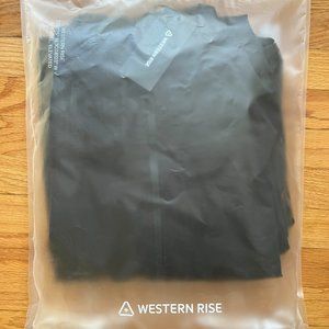 Western Rise Meta Shell, size Medium, Black, NWT unopened (plus free socks)